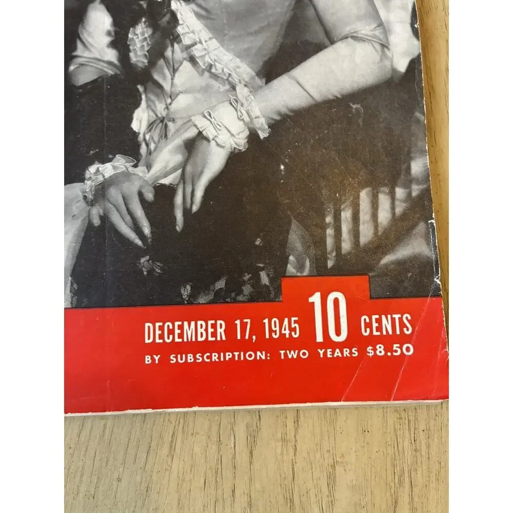 Vintage 40s LIFE Magazine Dec 17 1945 Paulette Goddard Kitty WWII Era Xmas Ads